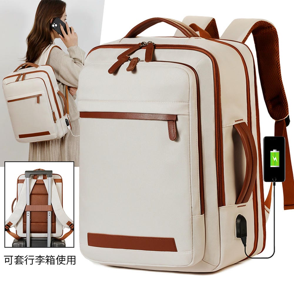 YT-02181 Expandable Slim Nylon Backpack - Horizontal Zip