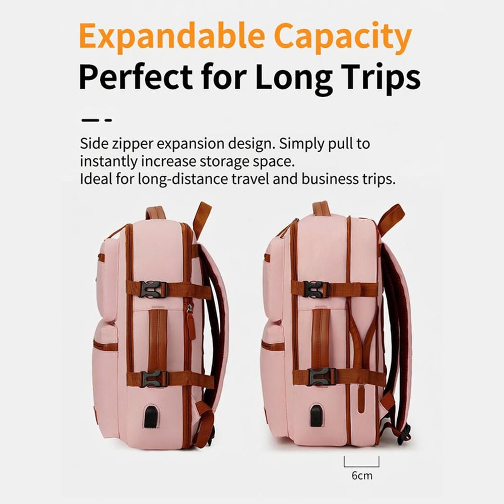 YT-02182 Expandable Nylon Backpack - Cargo Pocket - view 2