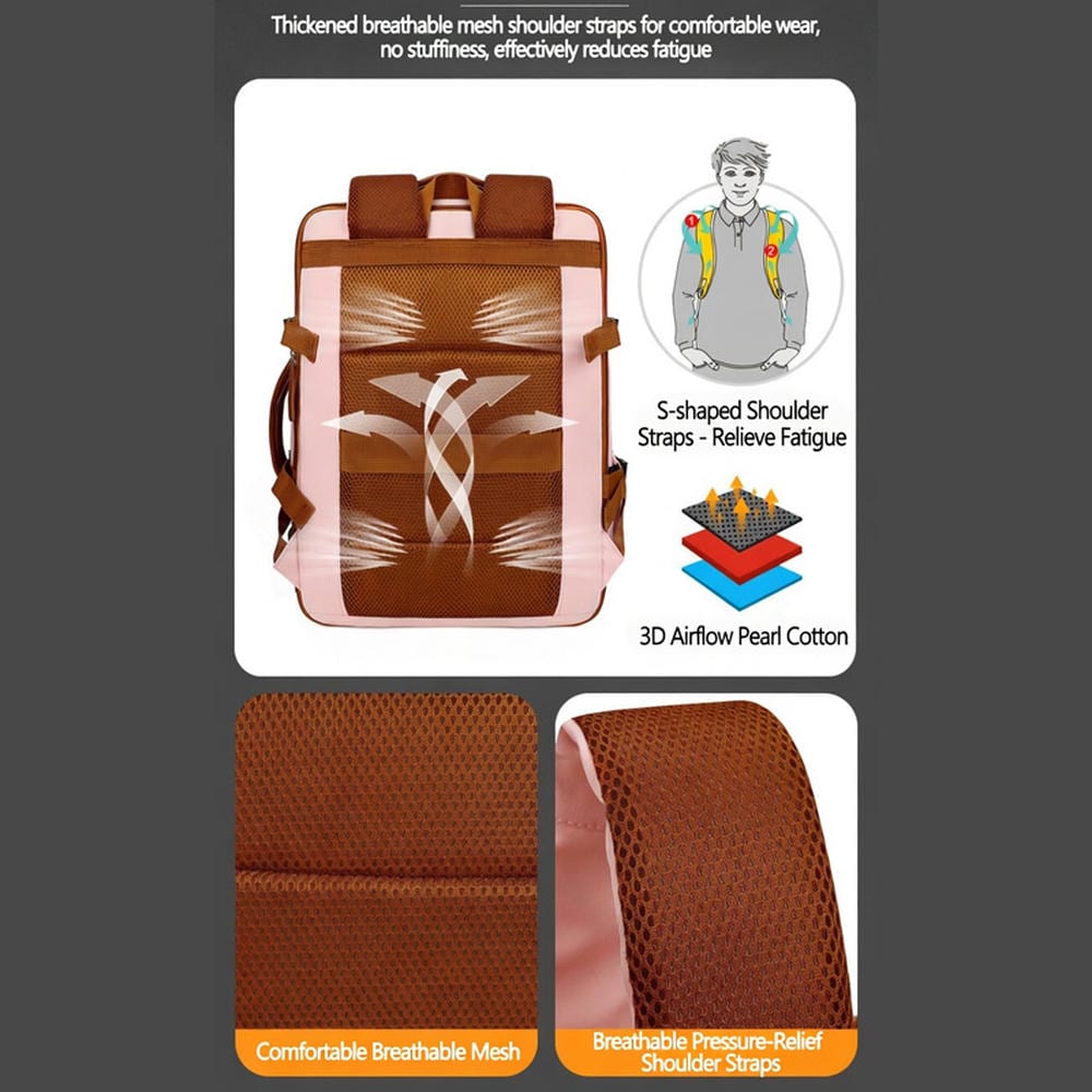 YT-02182 Expandable Nylon Backpack - Cargo Pocket - view 3