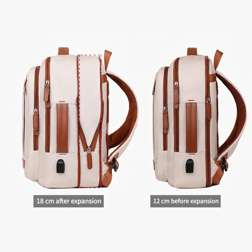 YT-02183 Expandable Slim Nylon Backpack - Single Zip - view 3