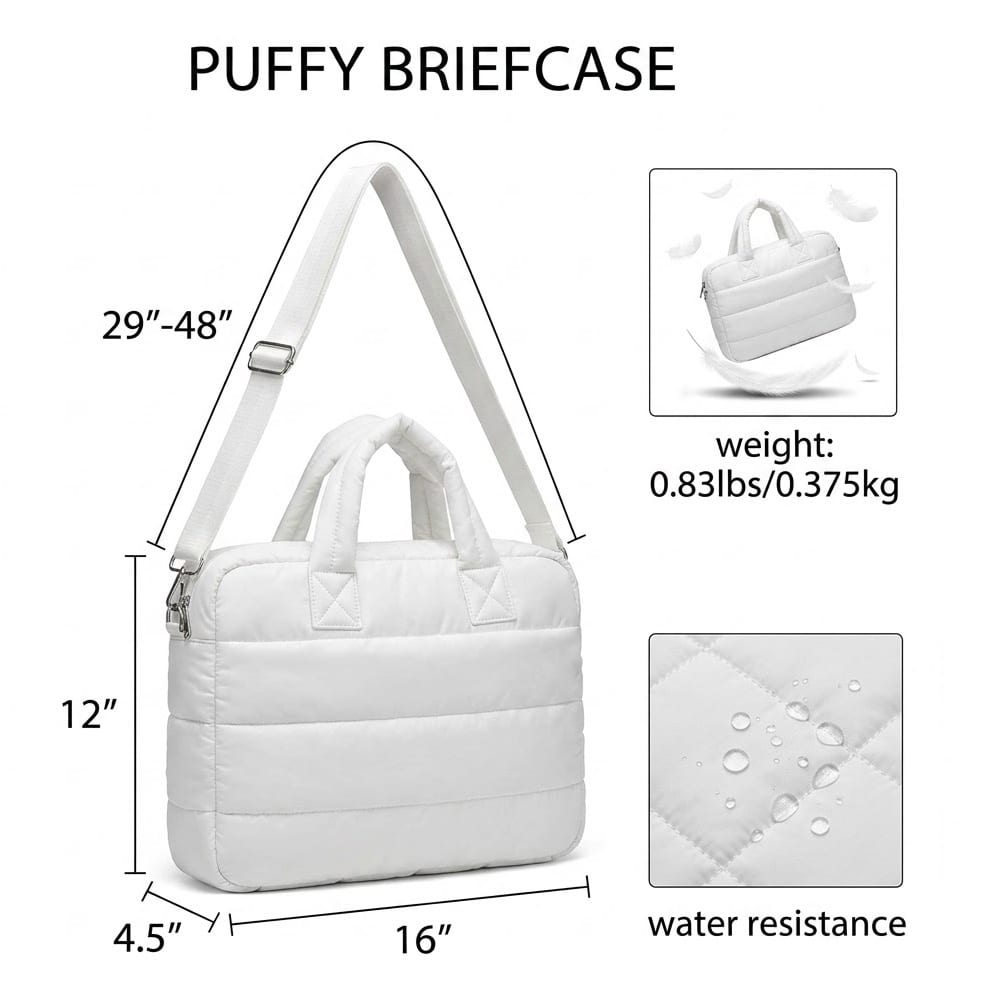 YT-03076 Quilted Nylon Laptop Tote - view 3
