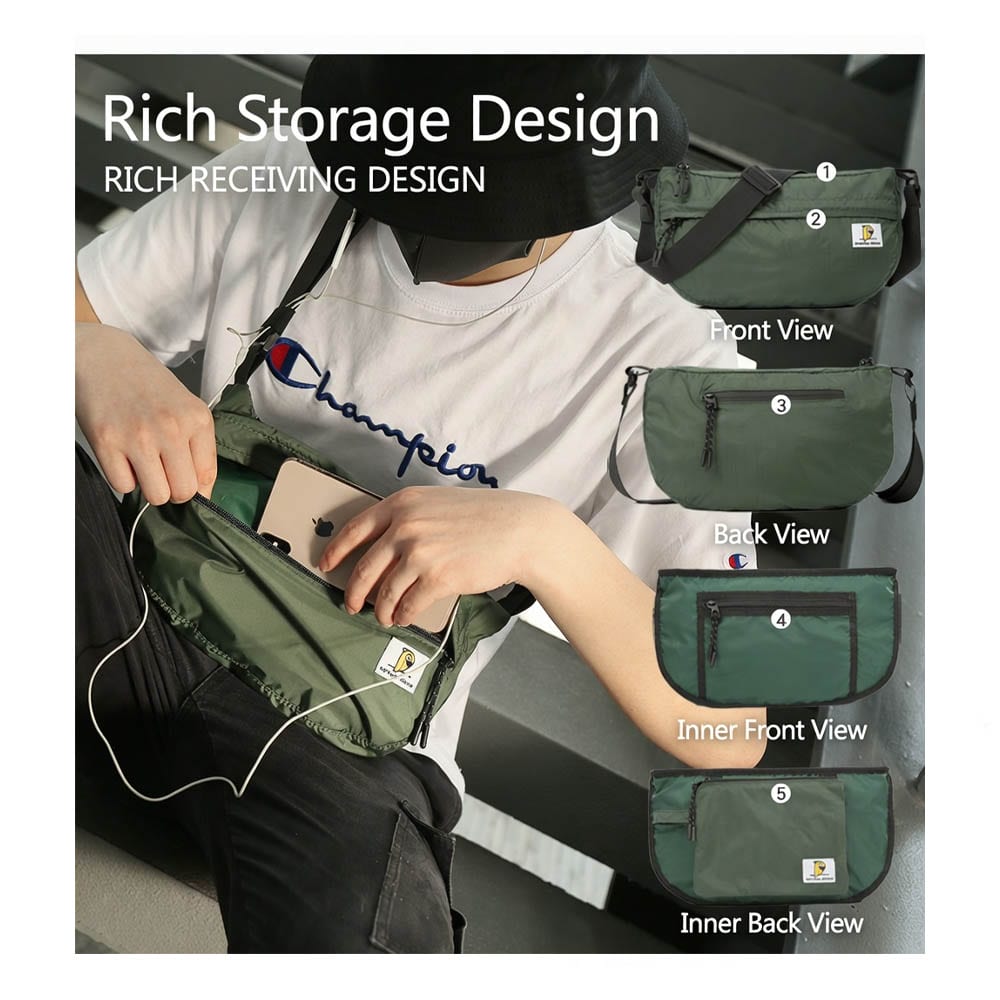 YT-07512 Memory Nylon Sling Bag - view 3