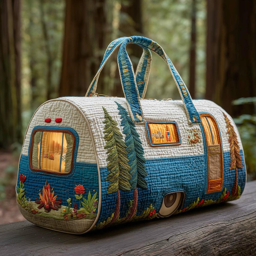 YT-10056 All-Over Print Quilted Duffle