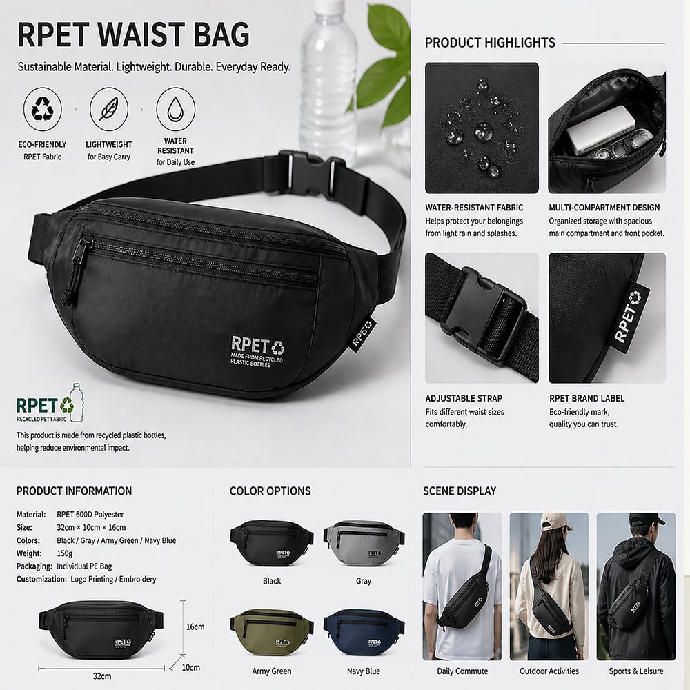 YT-RPET-02 RPET Waist Bag