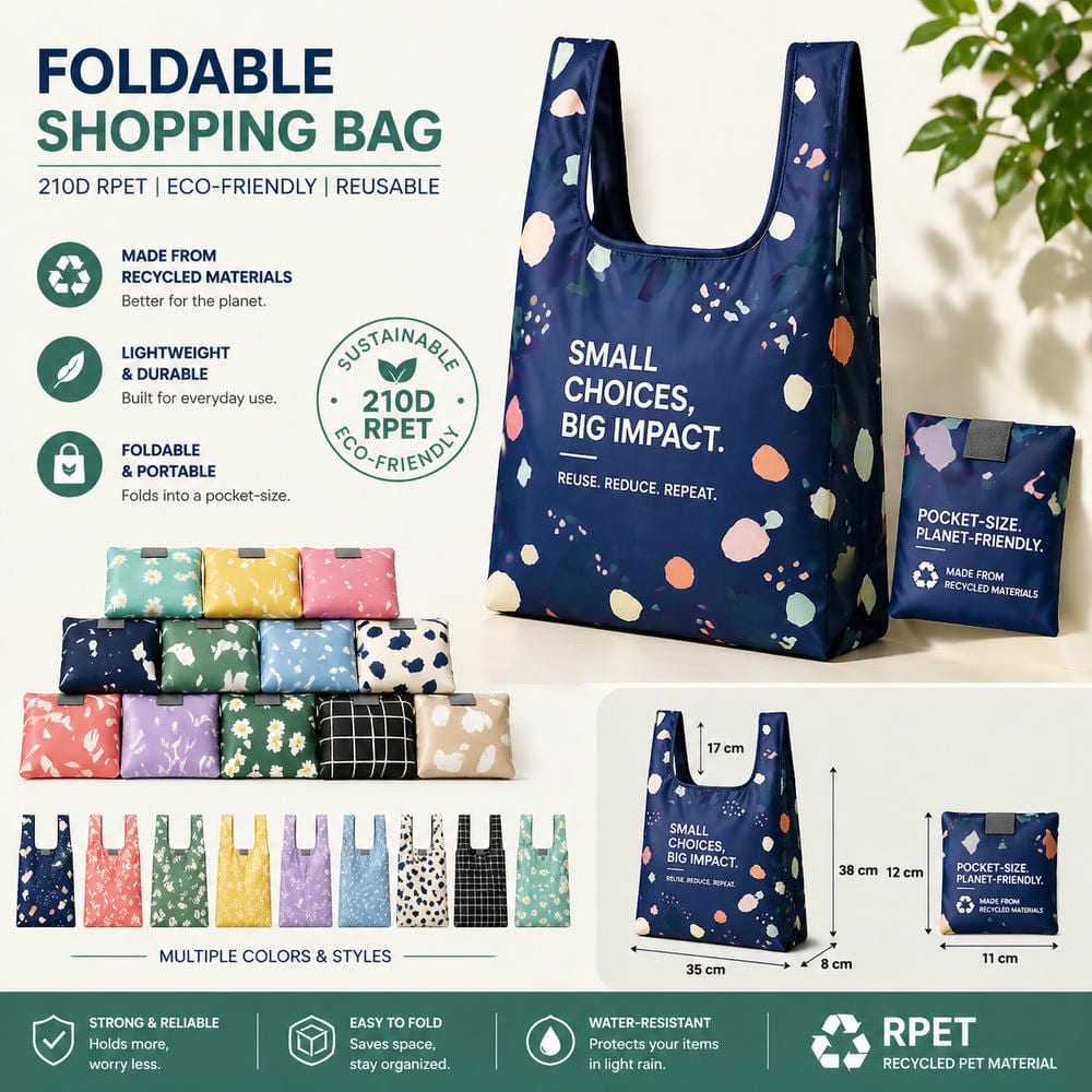 YT-RPET-04 RPET Foldable Shopping Bag